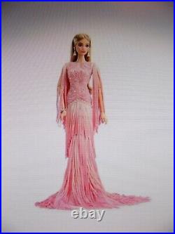 Platinum label barbie blush fringed gown only 999 made nrfb shipper