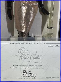 Rush of Rose Gold Signed NRFB 2011 Platinum Label Barbie #11 BFMC W3504