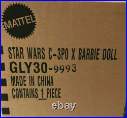 Star Wars C-3PO C3PO x Barbie DOLL GOLD LABEL NEW with Shipper BOX