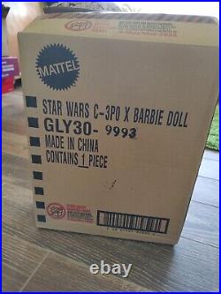 Star Wars C-3po X Barbie Doll Gly30 New In Factory Shipper