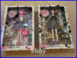 Tokidoki Barbie Set 2015 Platinum Purple Hair and 2015 Black Label
